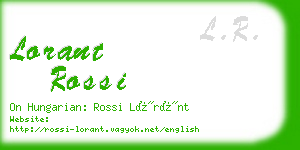 lorant rossi business card